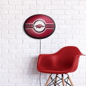 Arkansas Razorbacks: Oval Slimline Lighted Wall Sign, FNB-NCARKR-140-01A