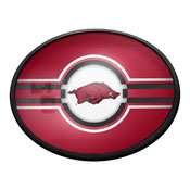 Arkansas Razorbacks: Oval Slimline Lighted Wall Sign, FNB-NCARKR-140-01A
