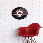 Arkansas Razorbacks: Oval Slimline Lighted Wall Sign, FNB-NCARKR-140-01A