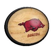Arkansas Razorbacks: Hardwood - Oval Slimline Lighted Wall Sign, NCARKR-140-12