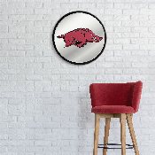 Arkansas Razorbacks: Mascot - Modern Disc Mirrored Wall Sign, FNB-NCARKR-235-01A