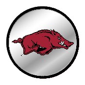 Arkansas Razorbacks: Mascot - Modern Disc Mirrored Wall Sign, FNB-NCARKR-235-01A