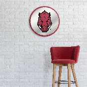 Arkansas Razorbacks: Tusk Stare - Modern Disc Mirrored Wall Sign, FNB-NCARKR-235-02A