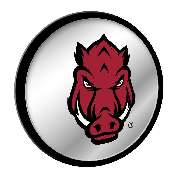 Arkansas Razorbacks: Tusk Stare - Modern Disc Mirrored Wall Sign, FNB-NCARKR-235-02A