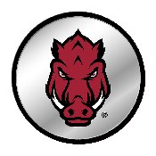 Arkansas Razorbacks: Tusk Stare - Modern Disc Mirrored Wall Sign, FNB-NCARKR-235-02A