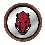 Arkansas Razorbacks: Tusk Stare - Barrel Top Mirrored Wall Sign, FNB-NCARKR-245-02A
