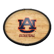 Auburn Tigers: Hardwood - Oval Slimline Lighted Wall Sign, NCAUBT-140-12