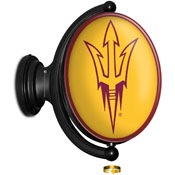 Arizona State Sun Devils: Original Oval Rotating Lighted Wall Sign, FNB-NCAZST-125-01A
