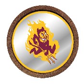 Arizona State Sun Devils: Mascot - Mirrored Barrel Top Mirrored Wall Sign, FNB-NCAZST-245-02A