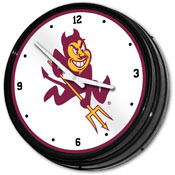 Arizona State Sun Devils: Sparky - Retro Lighted Wall Clock, NCAZST-550-02