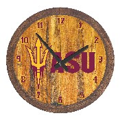 Arizona State Sun Devils: Faux Barrel Top Wall Clock, NCAZST-560-01