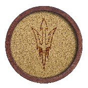 Arizona State Sun Devils: "Faux" Barrel Framed Cork Board, FNB-NCAZST-632-01A