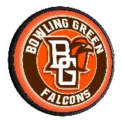 Bowling Green Falcons: Wordmark - Round Slimline Lighted Wall Sign, NCBGST-130-02