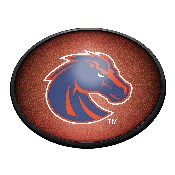 Boise State Broncos: Pigskin - Oval Slimline Lighted Wall Sign, NCBOIS-140-21