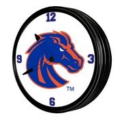 Boise State Broncos: Retro Lighted Wall Clock, FNB-NCBOIS-550-01A