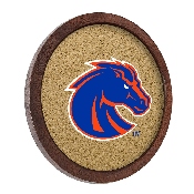 Boise State Broncos: "Faux" Barrel Framed Cork Board, FNB-NCBOIS-632-01A