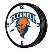 Bucknell Bisons: Retro Lighted Wall Clock, NCBUCK-550-01