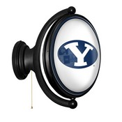 BYU Cougars: Original Oval Rotating Lighted Wall Sign, FNB-NCBYUC-125-01A