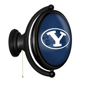 BYU Cougars: Original Oval Rotating Lighted Wall Sign, FNB-NCBYUC-125-01A