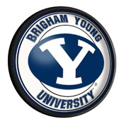 BYU Cougars: Round Slimline Lighted Wall Sign, NCBYUC-130-01