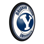 BYU Cougars: Round Slimline Lighted Wall Sign, NCBYUC-130-01