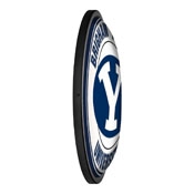 BYU Cougars: Round Slimline Lighted Wall Sign, NCBYUC-130-01