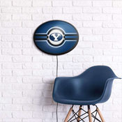 BYU Cougars: Oval Slimline Lighted Wall Sign, NCBYUC-140-01