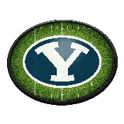 BYU Cougars: On the 50 - Oval Slimline Lighted Wall Sign, NCBYUC-140-22