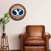 BYU Cougars: "Faux" Barrel Framed Cork Board, FNB-NCBYUC-632-01A