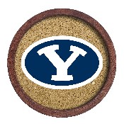BYU Cougars: "Faux" Barrel Framed Cork Board, FNB-NCBYUC-632-01A