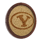 BYU Cougars: "Faux" Barrel Framed Cork Board, FNB-NCBYUC-632-01A