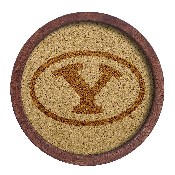 BYU Cougars: "Faux" Barrel Framed Cork Board, FNB-NCBYUC-632-01A