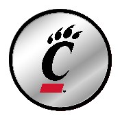 Cincinnati Bearcats: Logo - Modern Disc Mirrored Wall Sign, NCCINC-235-01