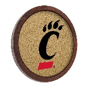 Cincinnati Bearcats: Logo - "Faux" Barrel Framed Cork Board, FNB-NCCINC-632-01A
