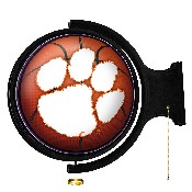 Clemson Tigers: Basketball - Original Round Rotating Lighted Wall Sign, NCCLEM-115-11