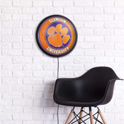 Clemson Tigers: Round Slimline Lighted Wall Sign, NCCLEM-130-01