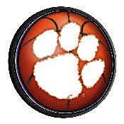 Clemson Tigers: Basketball - Round Slimline Lighted Wall Sign, NCCLEM-130-11