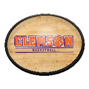 Clemson Tigers: Hardwood - Oval Slimline Lighted Wall Sign, NCCLEM-140-12