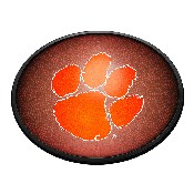 Clemson Tigers: Pigskin - Oval Slimline Lighted Wall Sign, NCCLEM-140-21