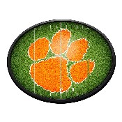 Clemson Tigers: On the 50 - Oval Slimline Lighted Wall Sign, NCCLEM-140-22