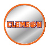 Clemson Tigers: Modern Disc Mirrored Wall Sign, FNB-NCCLEM-235-02A