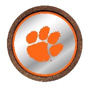 Clemson Tigers: Paw Print - Barrel Top Mirrored Wall Sign, FNB-NCCLEM-245-01A