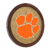 Clemson Tigers: "Faux" Barrel Framed Cork Board, NCCLEM-632-01