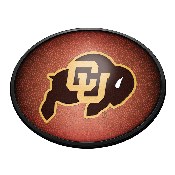 Colorado Buffaloes: Pigskin - Oval Slimline Lighted Wall Sign, NCCOBF-140-21