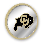 Colorado Buffaloes: Modern Disc Mirrored Wall Sign, FNB-NCCOBF-235-01A