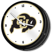 Colorado Buffaloes: Retro Lighted Wall Clock, FNB-NCCOBF-550-01A