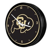 Colorado Buffaloes: Retro Lighted Wall Clock, FNB-NCCOBF-550-01A