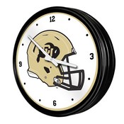 Colorado Buffaloes: Helmet - Retro Lighted Wall Clock, NCCOBF-550-03
