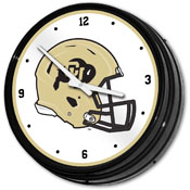Colorado Buffaloes: Helmet - Retro Lighted Wall Clock, NCCOBF-550-03