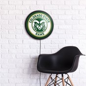 CSU - Colorado State Rams Slimline Illuminated Team Spirit Wall Sign-Round FNB-NCCOST-130
